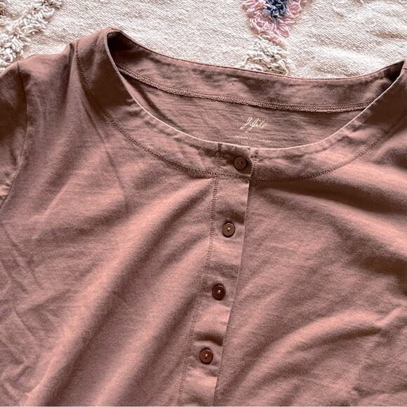 J. Jill Brown Heirloom wash Lightweight Shirt Cardigan Womens XL pockets neutral - Picture 3 of 6